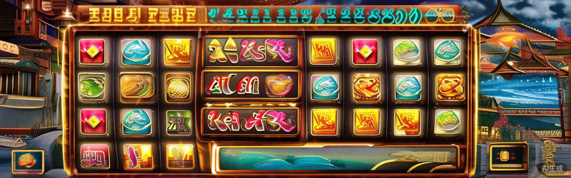 Animasi permainan slot online M88 Asia menampilkan putaran gulungan dan fitur bonus yang aktif